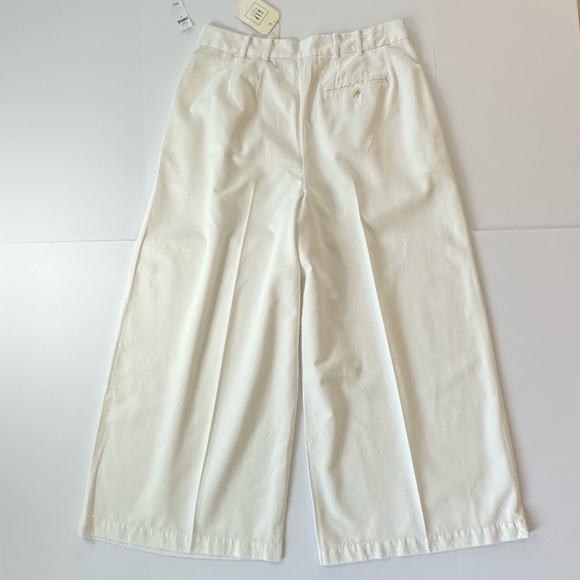 Gap × DÔEN High Rise Pleated Trousers in New Off White | 16 | NWT - Picture 3 of 16